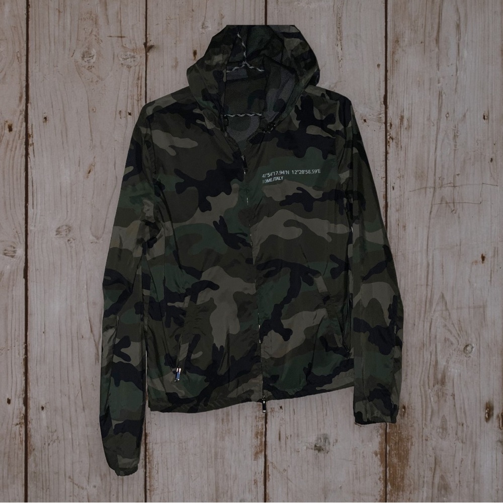 Valentino army fatigue zip up jacket
